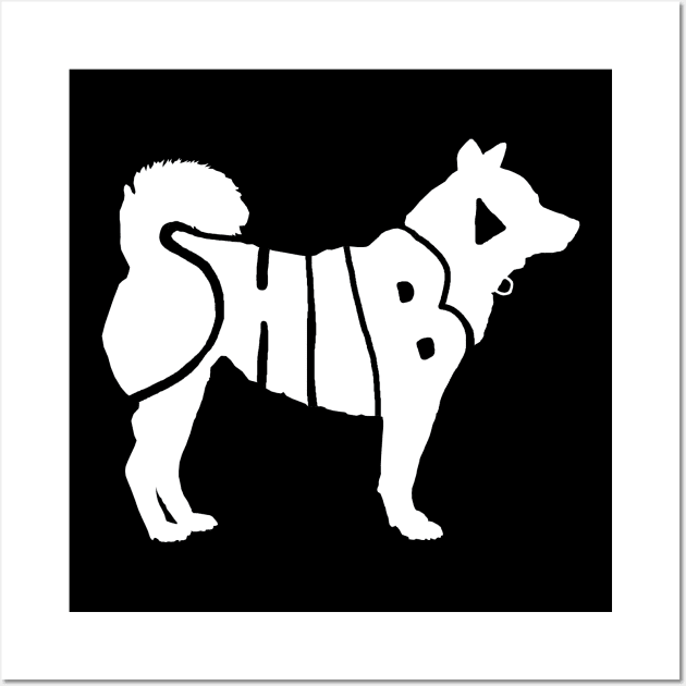 Japanese Shiba Inu Dog - Typography Artwork Wall Art by SPAZE